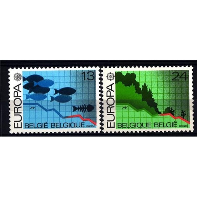 BELGIUM 1986 Europe 2v MNH**