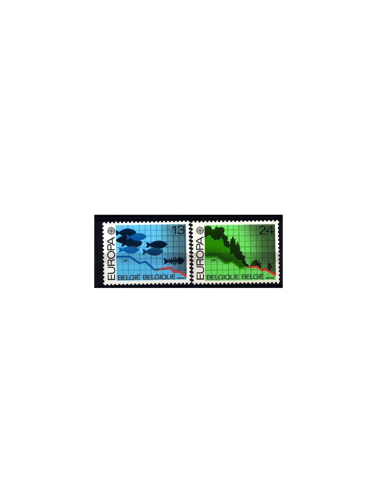 BELGIUM 1986 Europe 2v MNH**