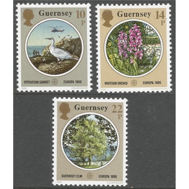 GUERNSEY 1986 Europa 3v MNH**