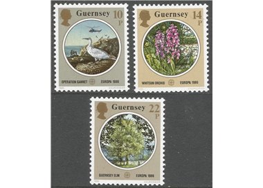 GUERNSEY 1986 Europe 3v MNH**