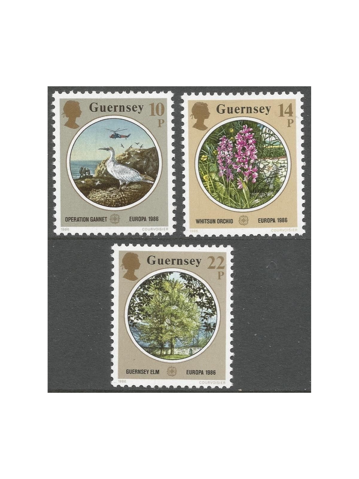 GUERNSEY 1986 Europa 3v MNH**