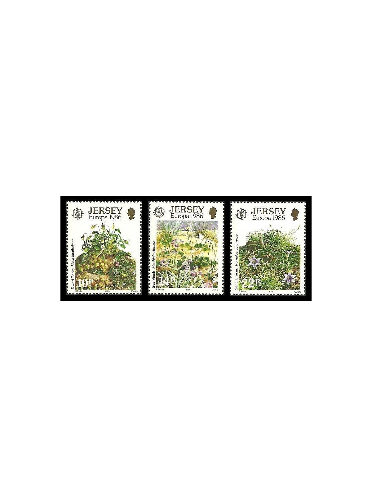 JERSEY 1986 Europe 3v MNH**