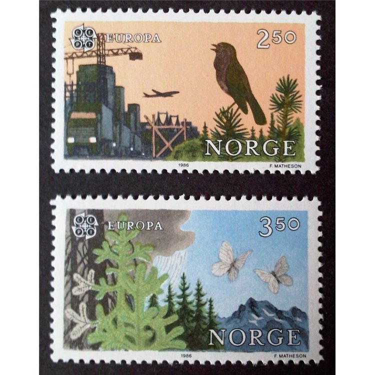 NORWAY 1986 Europe 2v MNH**