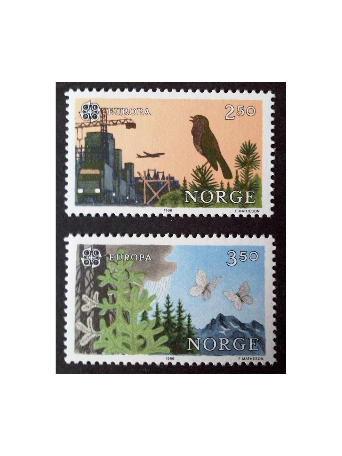 NORWAY 1986 Europe 2v MNH**