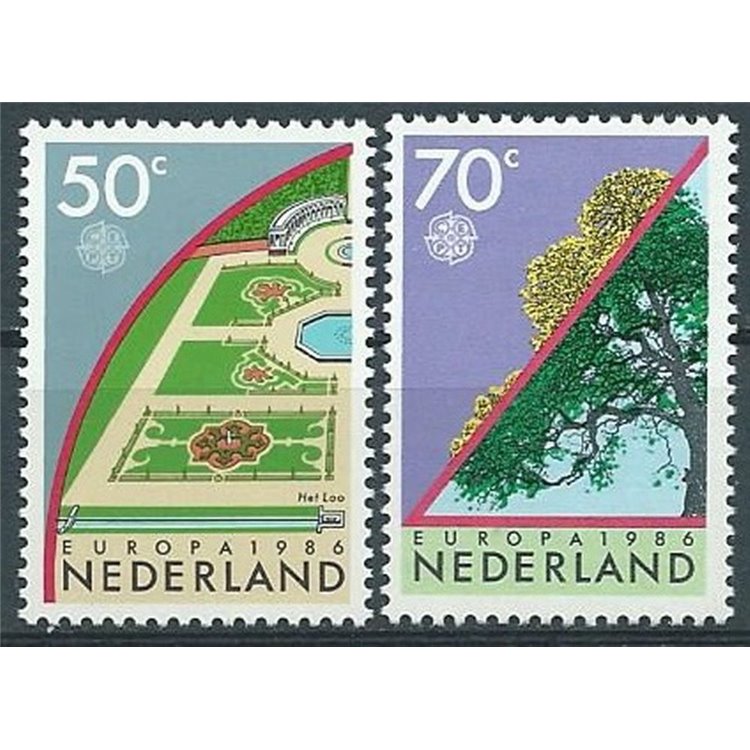 NETHERLANDS 1986 Europe 2v MNH**