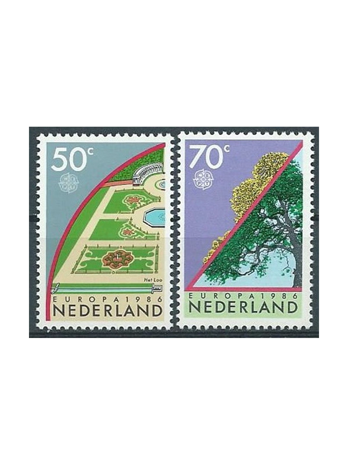 NETHERLANDS 1986 Europe 2v MNH**