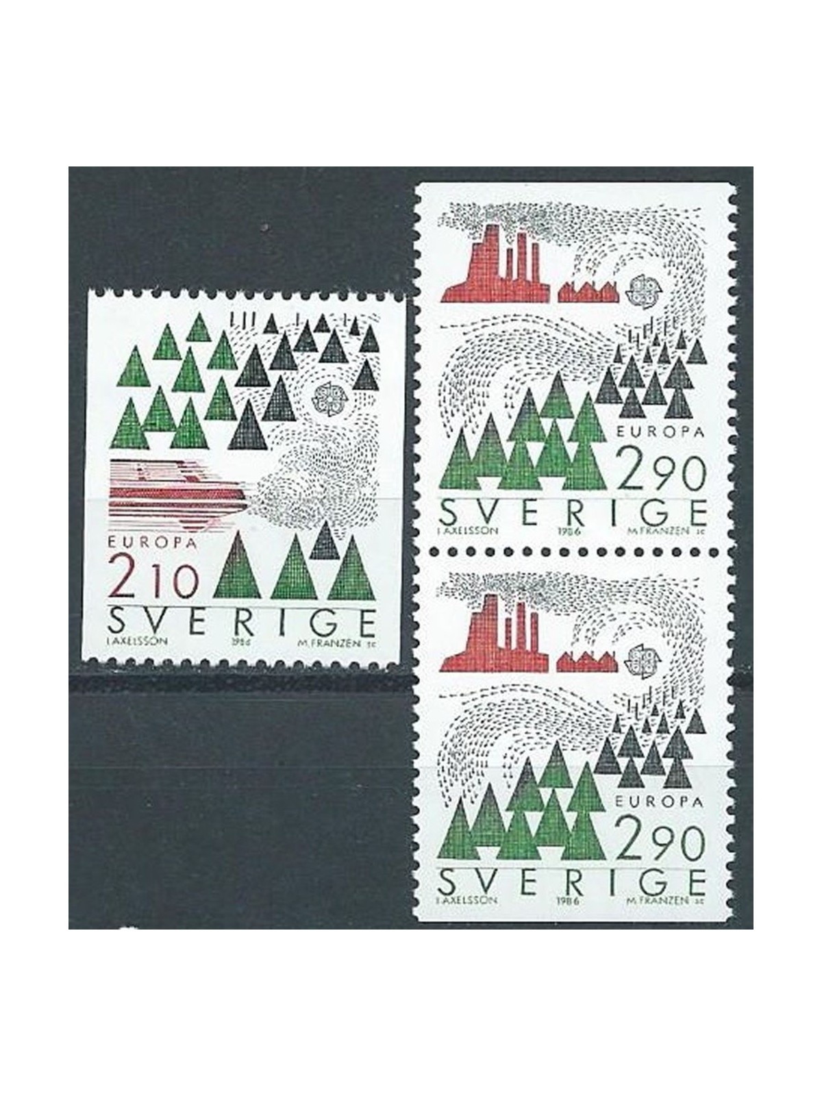 SWEDEN 1986 Europe 3v MNH**