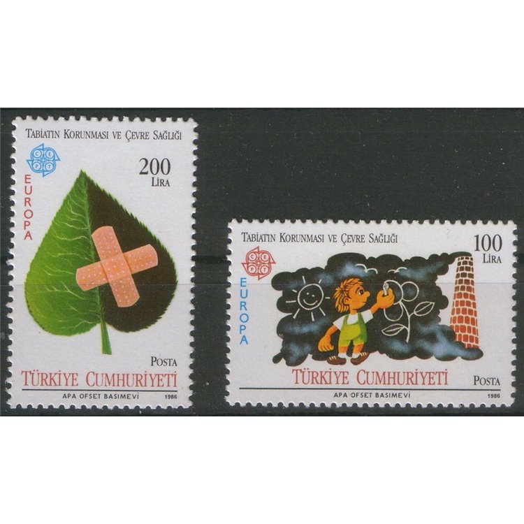 Türkiye 1986 Europe 2v MNH**