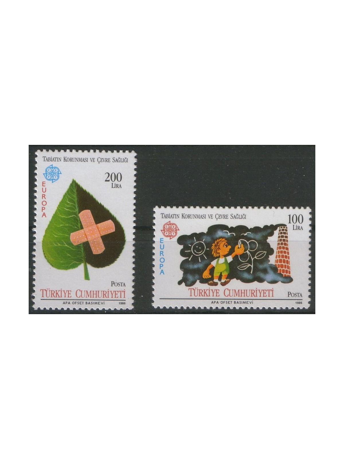 Türkiye 1986 Europe 2v MNH**