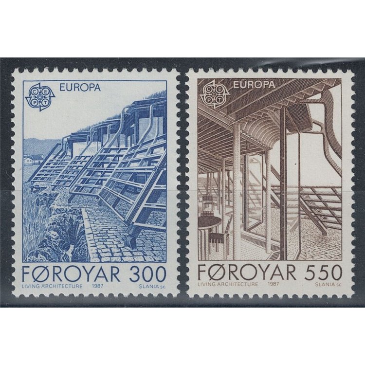 FAROE ISLANDS 1987 Europe 2v MNH**