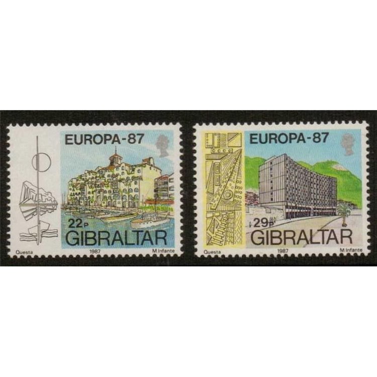 GIBRALTAR 1987 Europe 2v MNH**