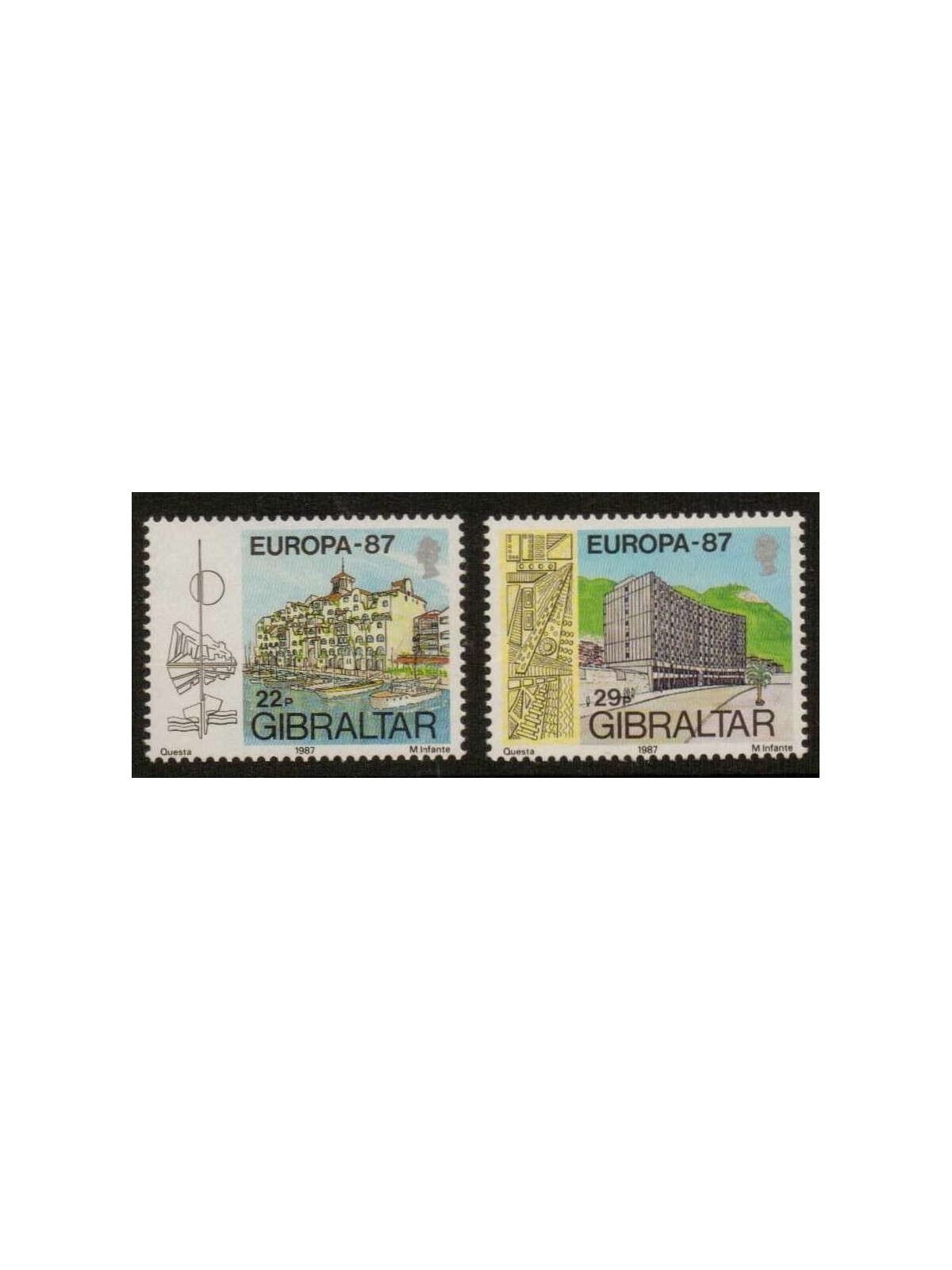GIBRALTAR 1987 Europe 2v MNH**
