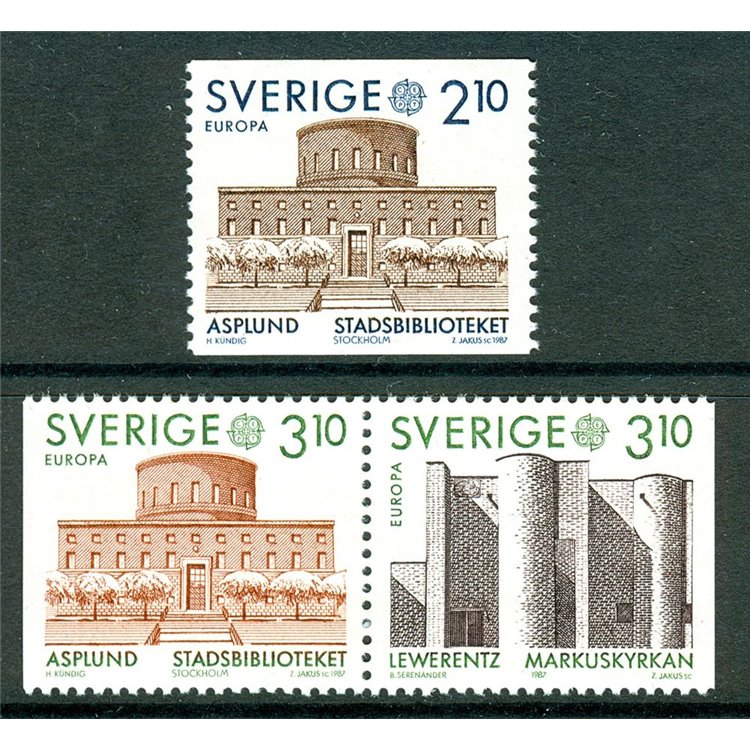 SWEDEN 1987 Europe 3v MNH**