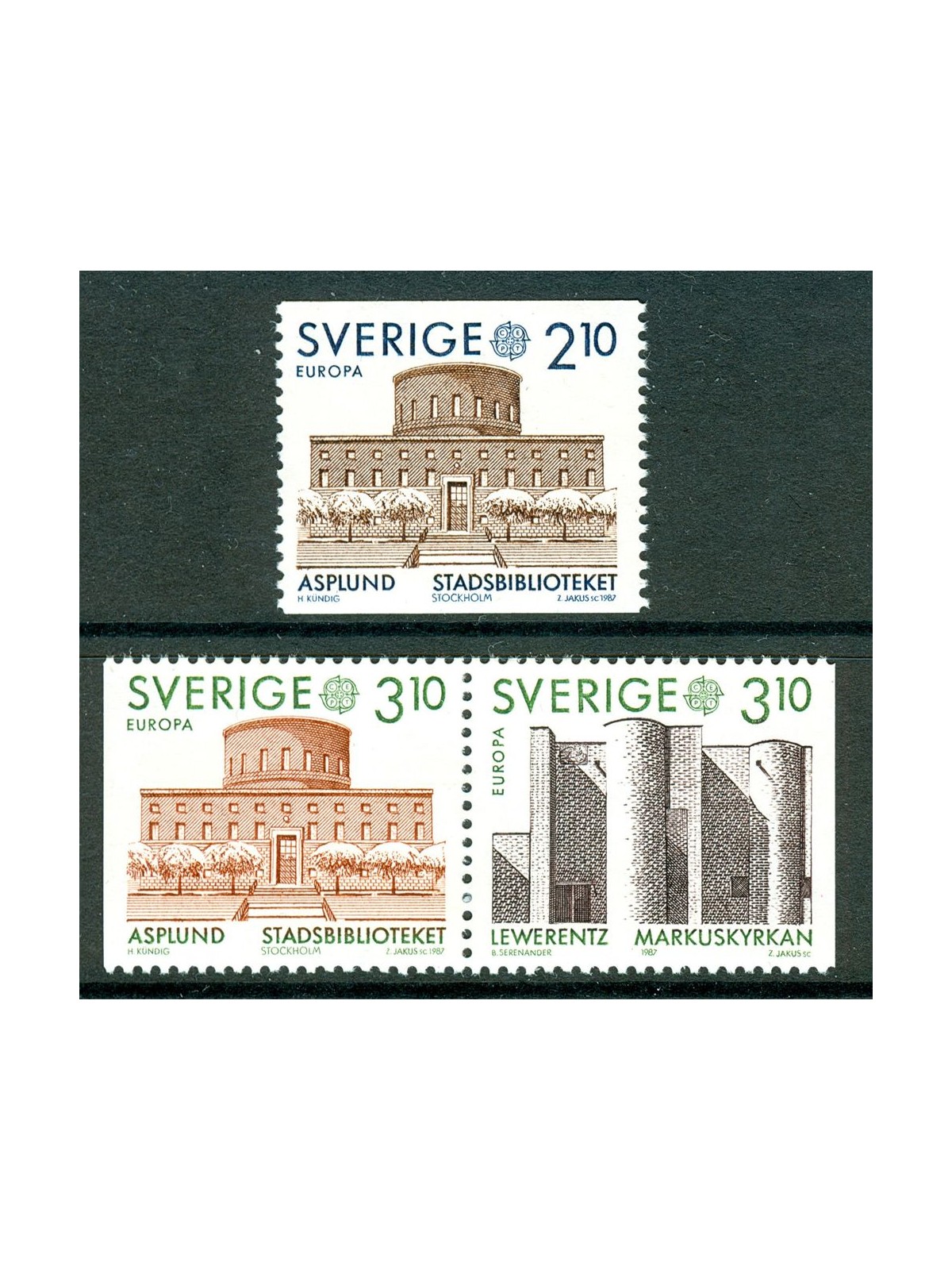 SVEZIA 1987 Europa 3v MNH**