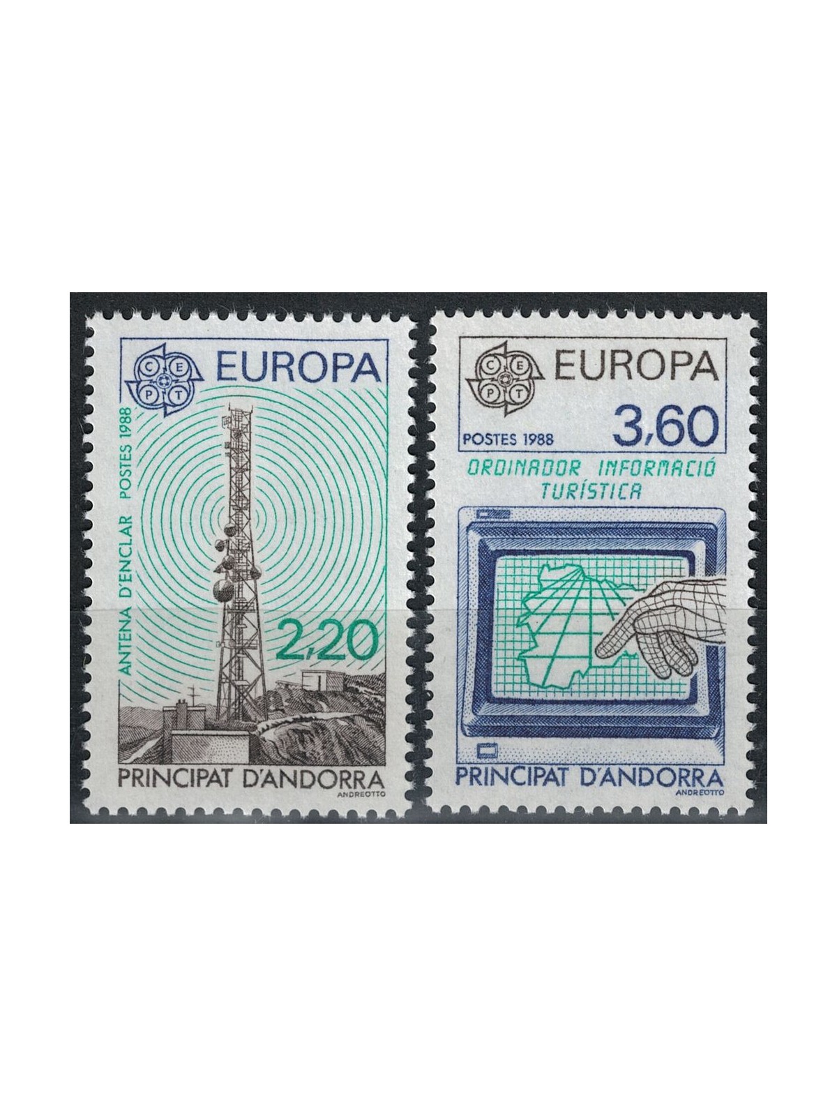 ANDORRA FRANCESE 1988 Europa 2v MNH**
