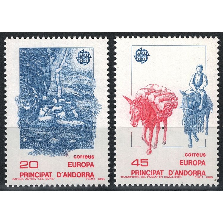 ANDORRA SPAGNOLA 1988 Europa 2v MNH**