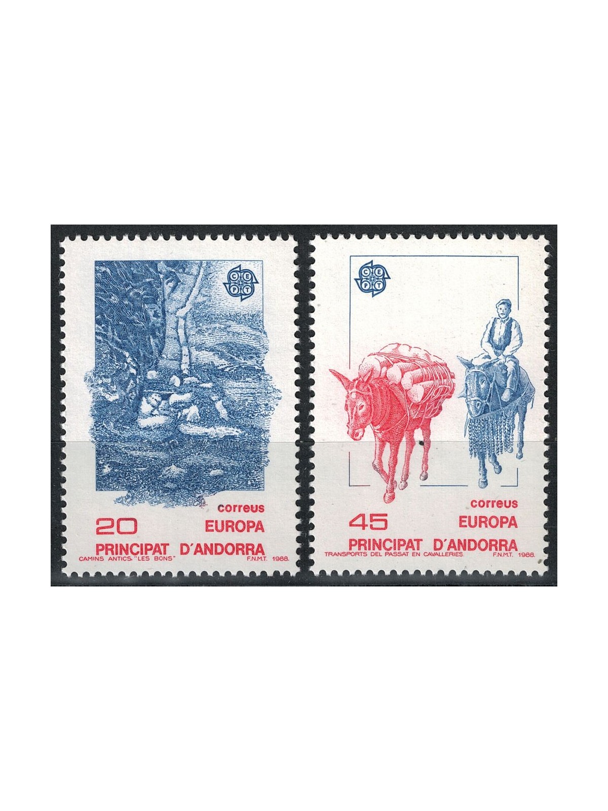 ANDORRA SPANISH 1988 Europe 2v MNH**