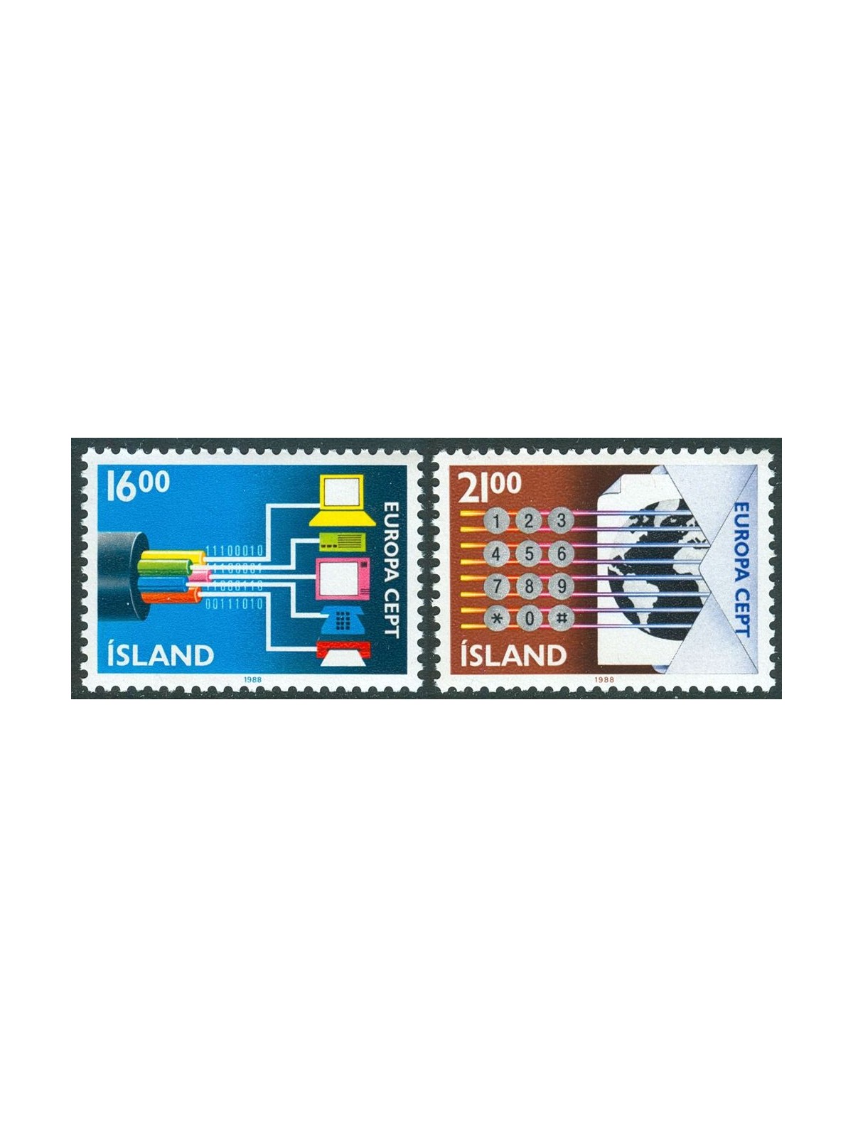 ISLANDA 1988 Europa 2v MNH**