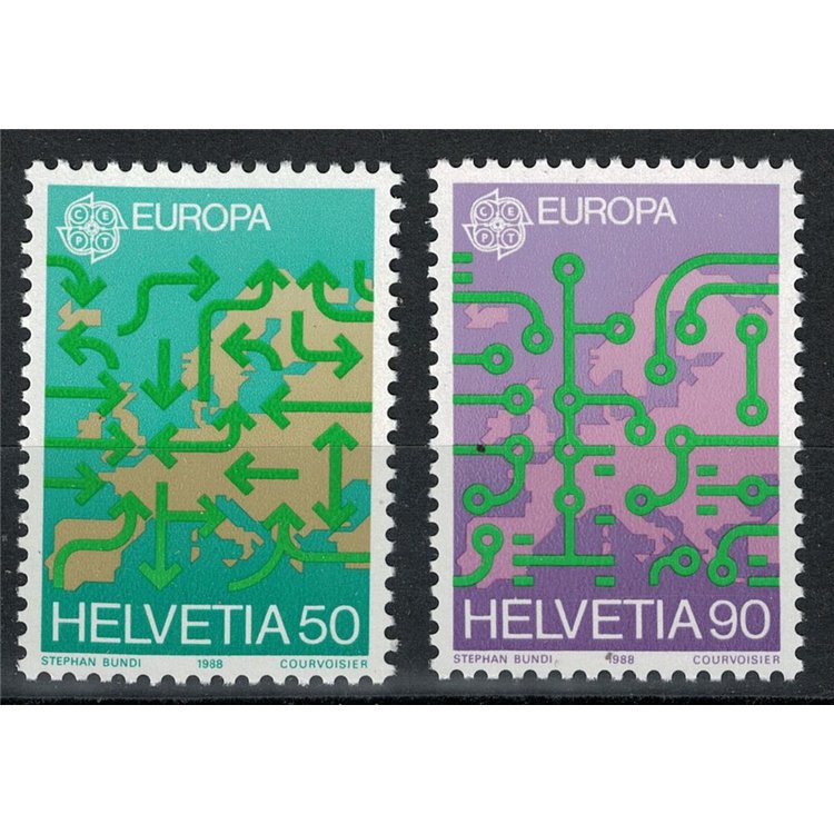SWITZERLAND 1988 Europe 2v MNH**