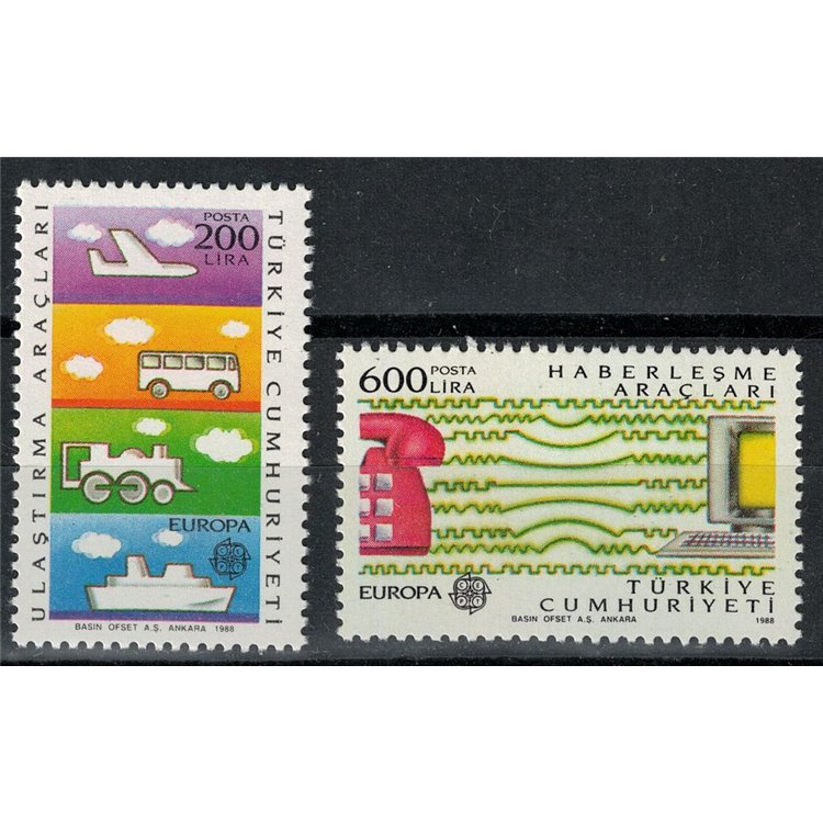 TURCHIA 1988 Europa 2v MNH**