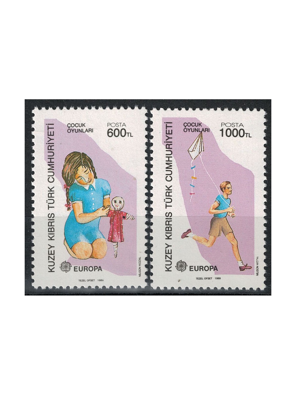 NORTHERN CYPRUS 1989 Europe 2v MNH**