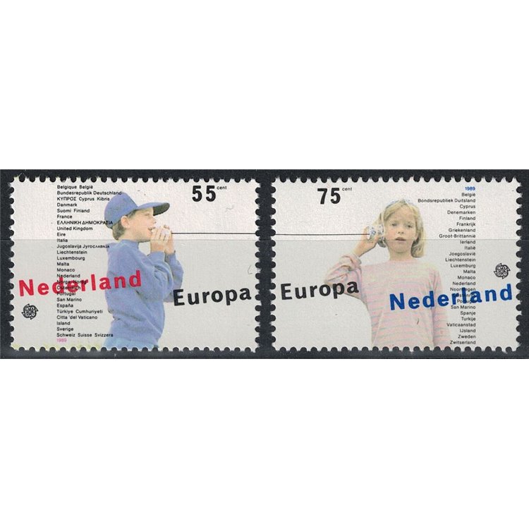 NETHERLANDS 1989 Europe 2v MNH**