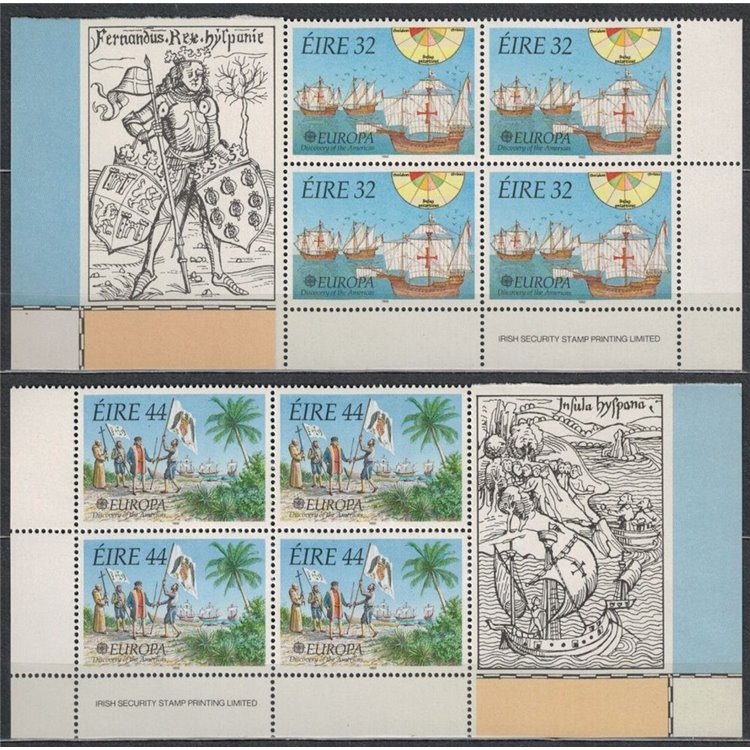 IRLANDA 1992 Europa 2v in quartine MNH**