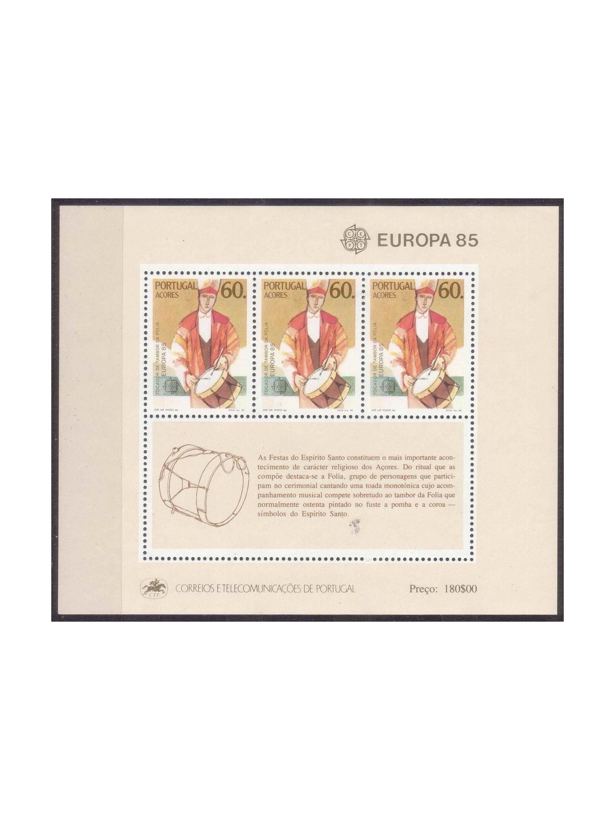 AZORES 1985 Europe s/s MNH**