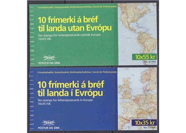 ICELAND 1994 Europe 2 booklets MNH**