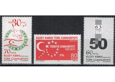 CIPRO DEL NORD 2013 Anniversari diversi 3v MNH**
