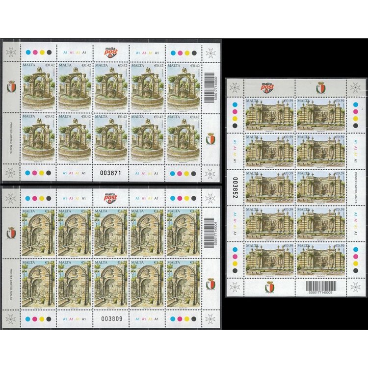MALTA 2014 Fountains 3 m/s MNH**