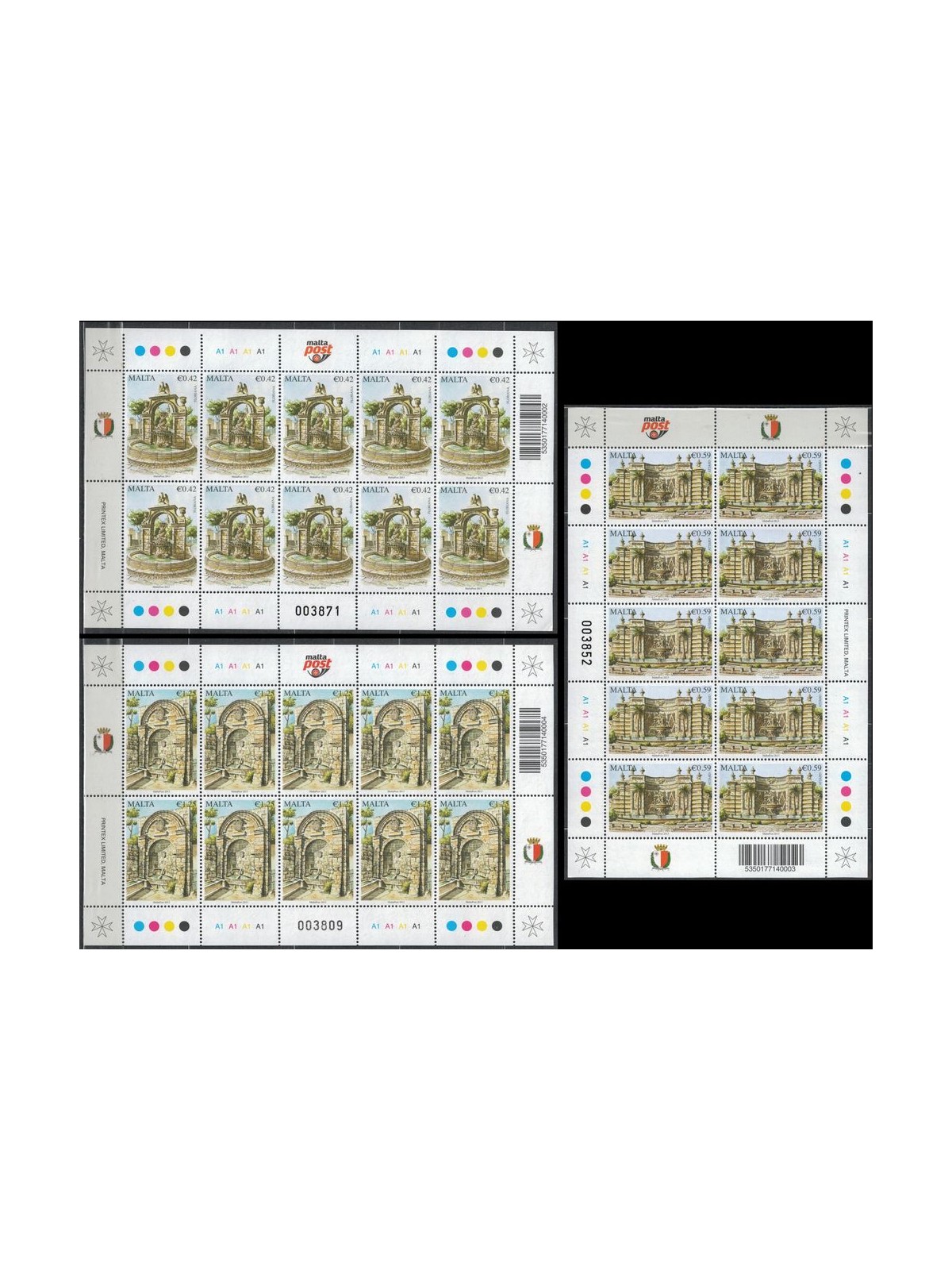MALTA 2014 Fountains 3 m/s MNH**