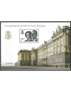 SPAIN 2013 75th King and Queen s/s MNH**