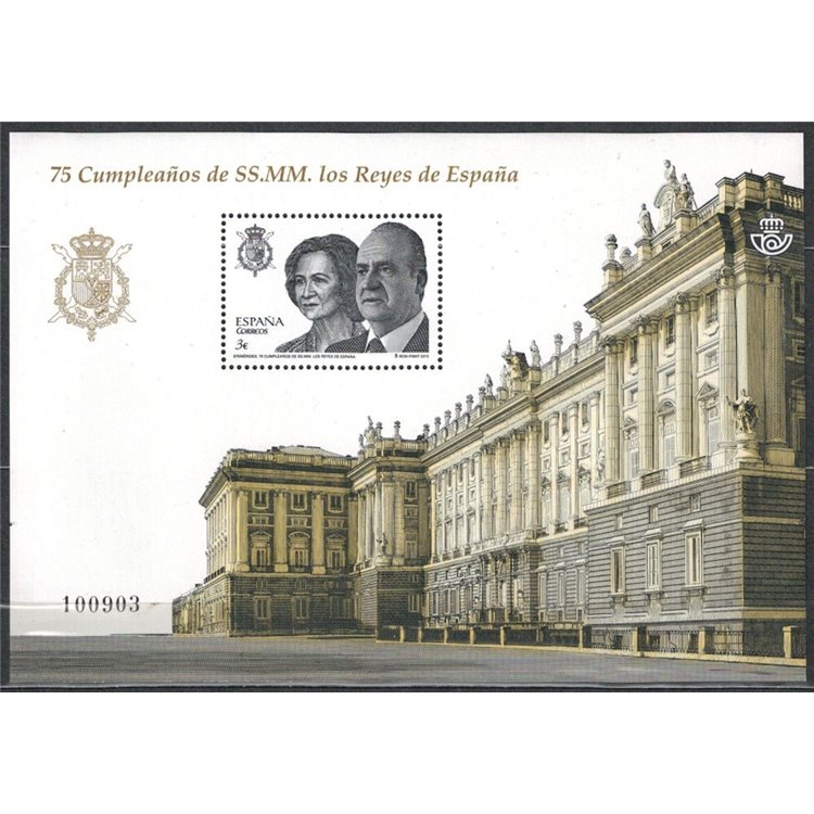 SPAIN 2013 75th King and Queen s/s MNH**