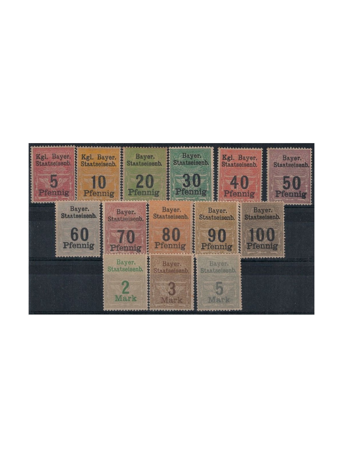 BAVARIA State Railways (Staatseisenb) 14v MNH**