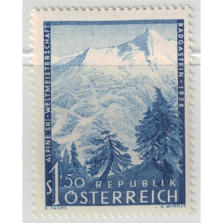 AUSTRIA 1958 Sci alpino MNH**
