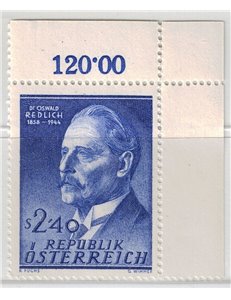 AUSTRIA 1958 Oswald Redlich MNH**