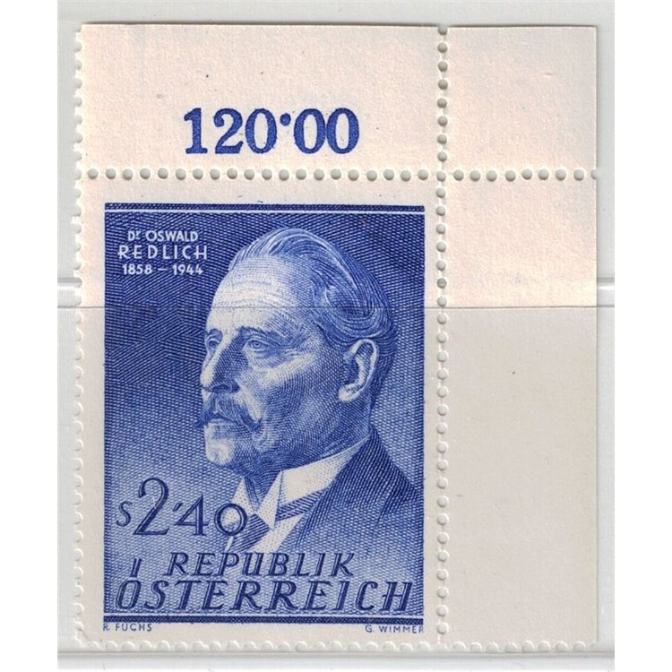 AUSTRIA 1958 Oswald Redlich MNH**