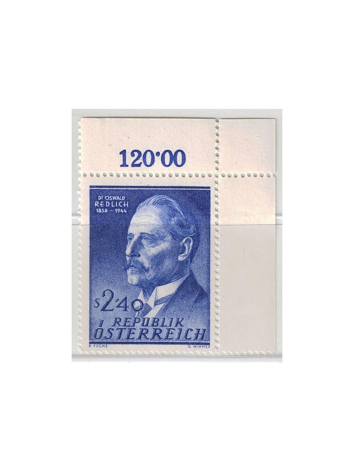 AUSTRIA 1958 Oswald Redlich MNH**