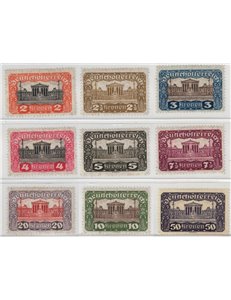 AUSTRIA 1919-21 Parliament Building 9v MH*