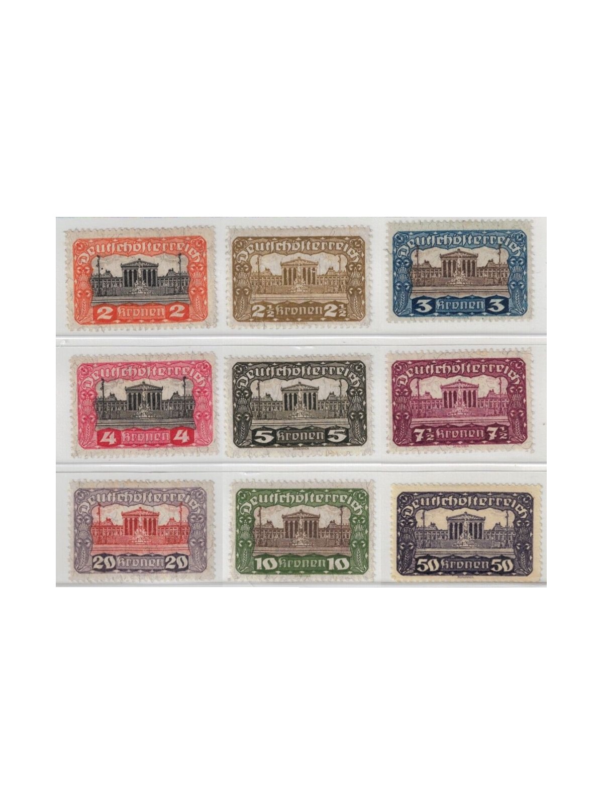 AUSTRIA 1919-21 Palazzo del parlamento 9v MH*