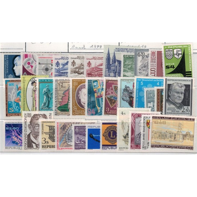 AUSTRIA 1979 Annata completa 34v MNH**