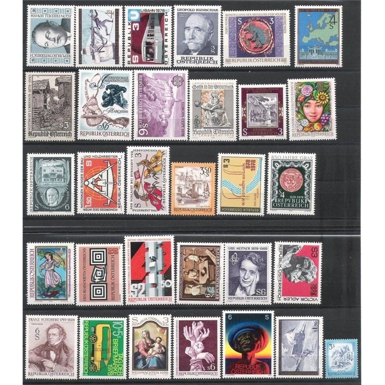 AUSTRIA 1978 Complete vintage 31v MNH**
