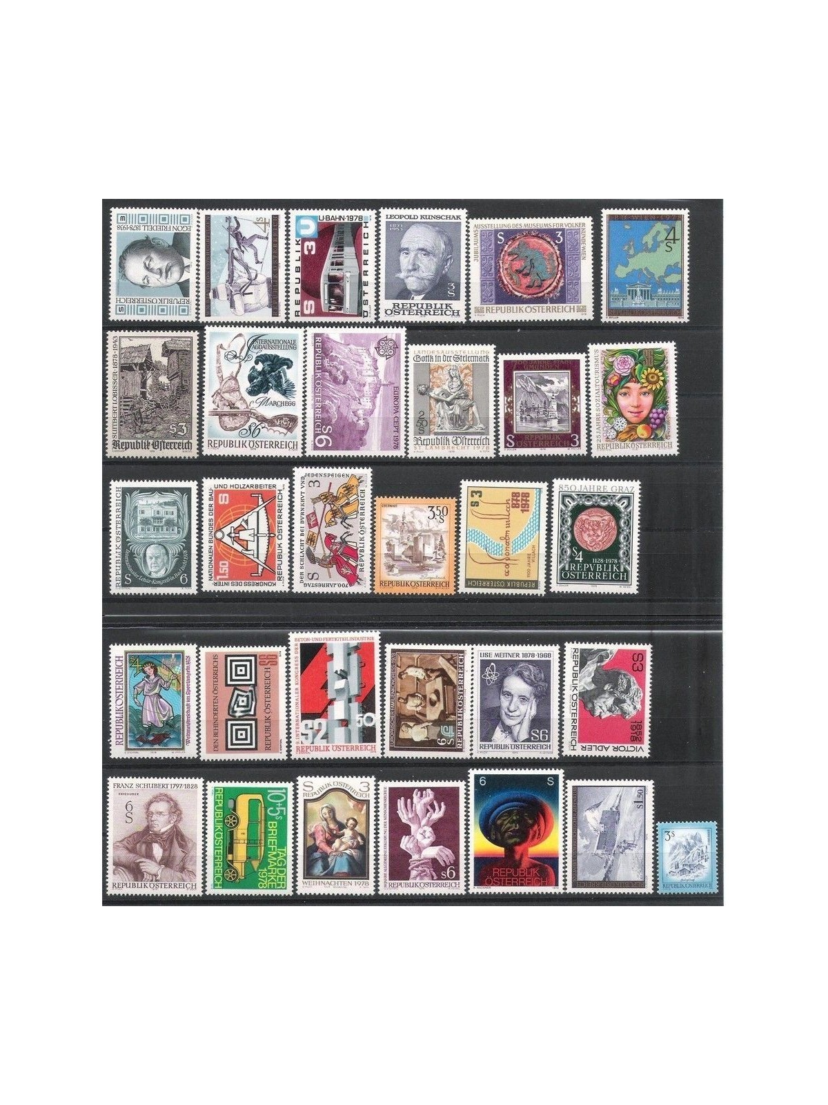 AUSTRIA 1978 Complete vintage 31v MNH**