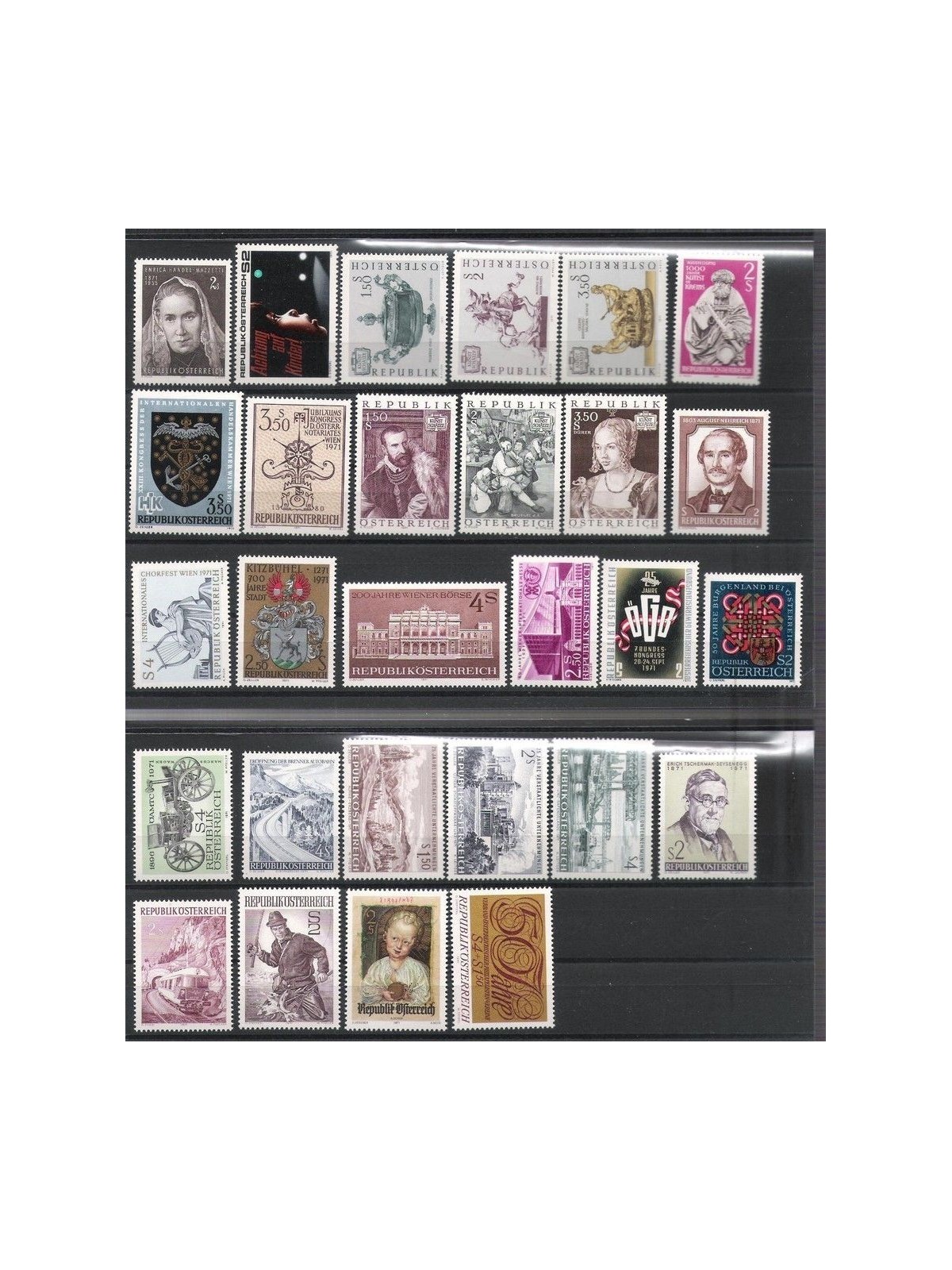 AUSTRIA 1971 Annata completa 28v MNH**