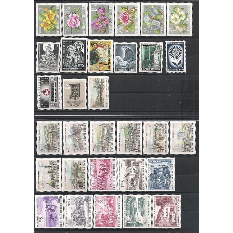AUSTRIA 1964 Complete vintage 31v MNH**