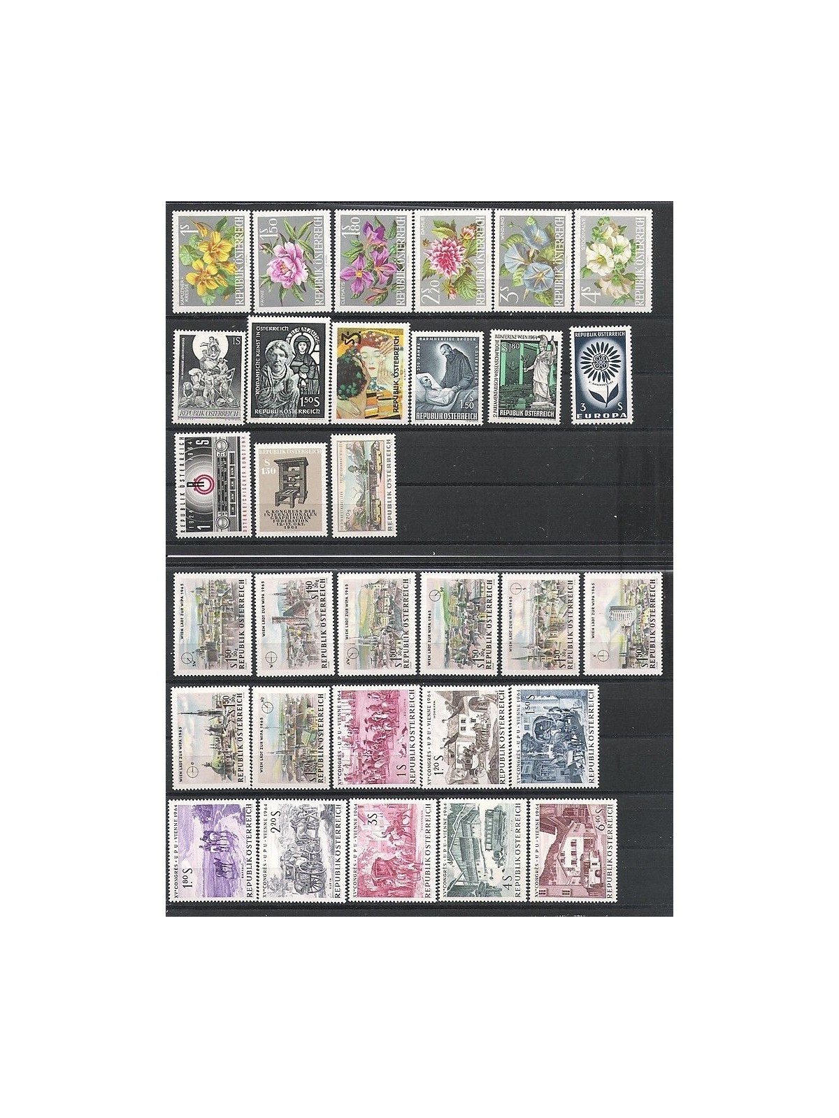 AUSTRIA 1964 Complete vintage 31v MNH**