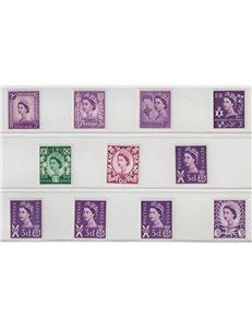 GRAN BRETAGNA 1963-68 Elisabetta II e simboli regionali 11v MNH**