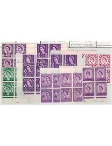 GRAN BRETAGNA 1963-68 Elisabetta II e simboli regionali (in quartina) 11v MNH**