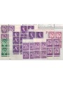 GRAN BRETAGNA 1963-68 Elisabetta II e simboli regionali (in quartina) 11v MNH**